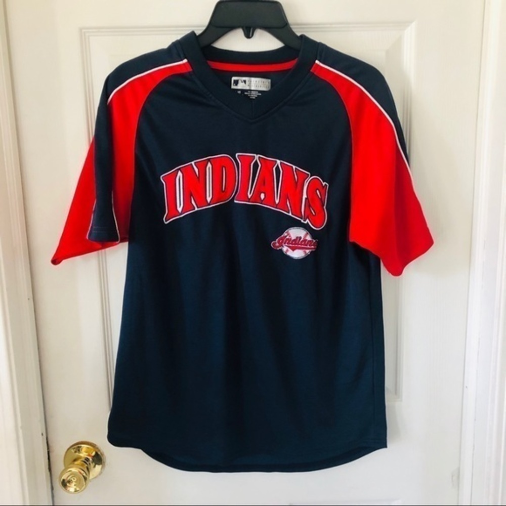 GENUINE MERCHANDISE Cleveland Indians baseball jersey size 10